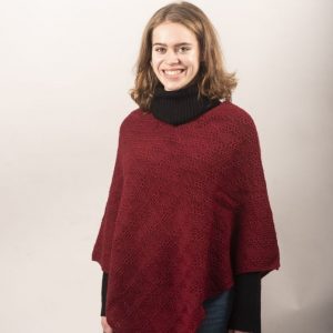 Poncho Red Wool