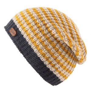 Yellow Slouch Beret Rib hat