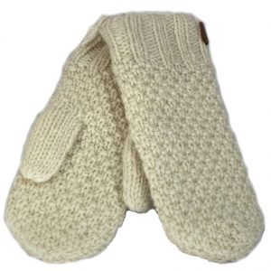Mittens with Sherpa Lining White