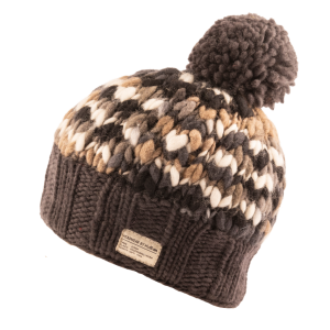 Charcoal Uneven Yarn Bobble Hat