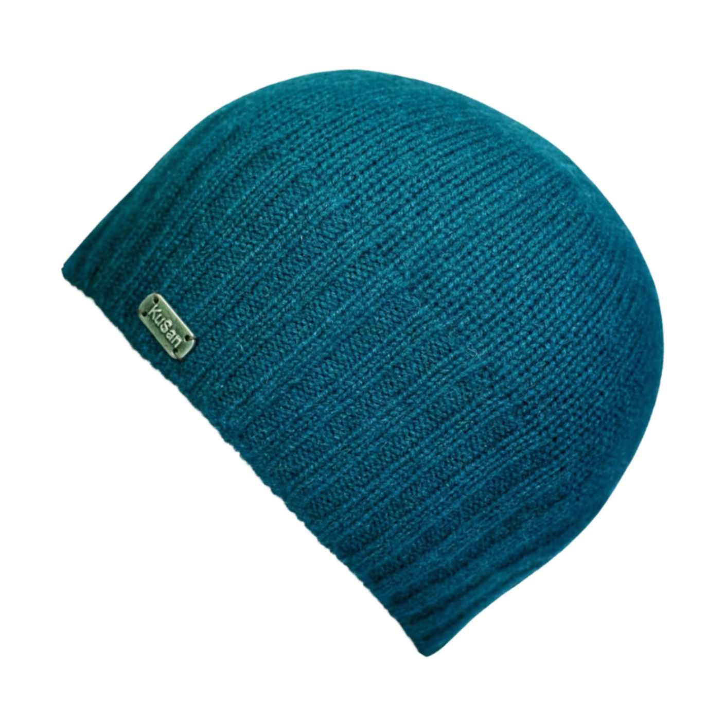 Cashmere Beanie Teal Handmade hand-knitted wool