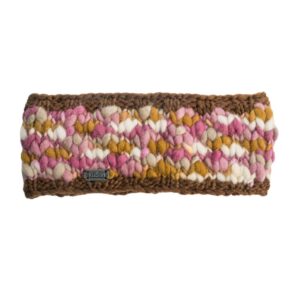 Headband Uneven Yarn Brown Pink PK2631