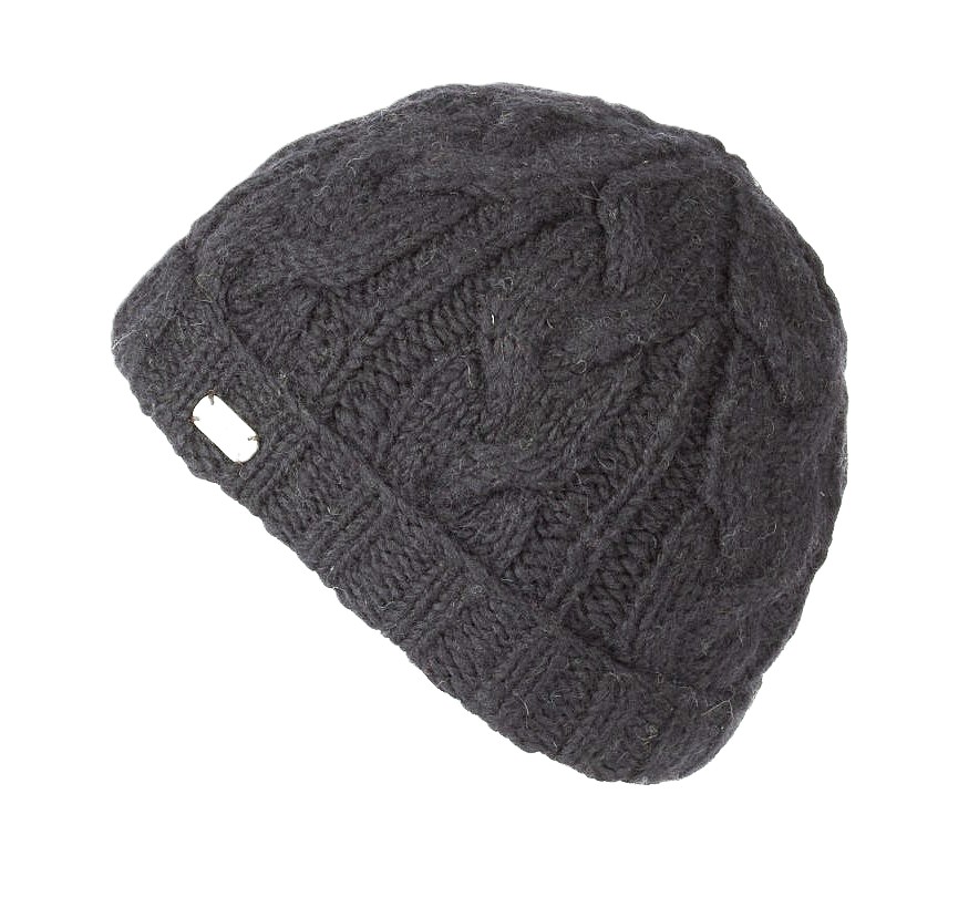 Beanie Turn Up Cable Charcoal PK1528